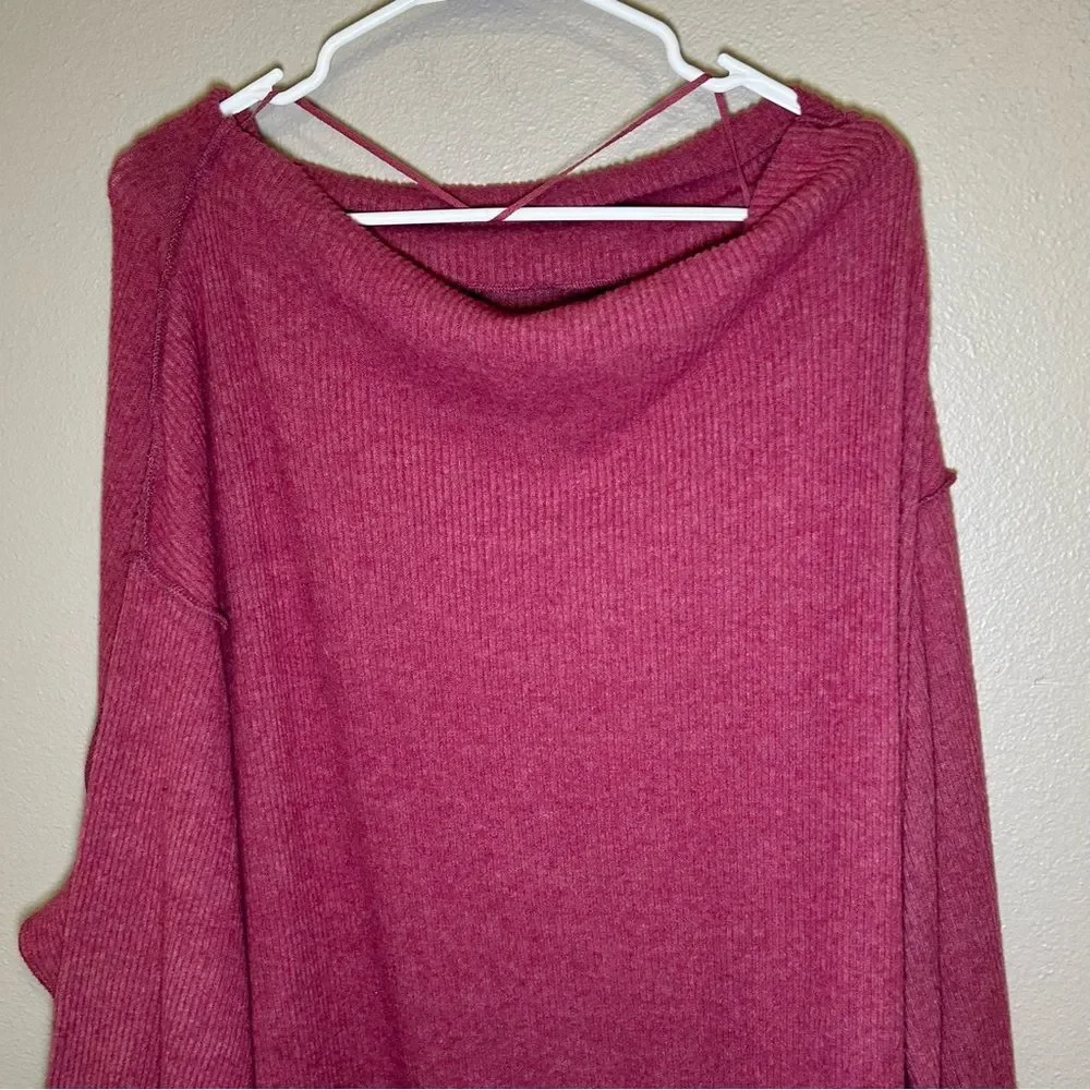 Free People Main Squeeze Hacci Oversized Long Sleeve Top Women’s Size Medium